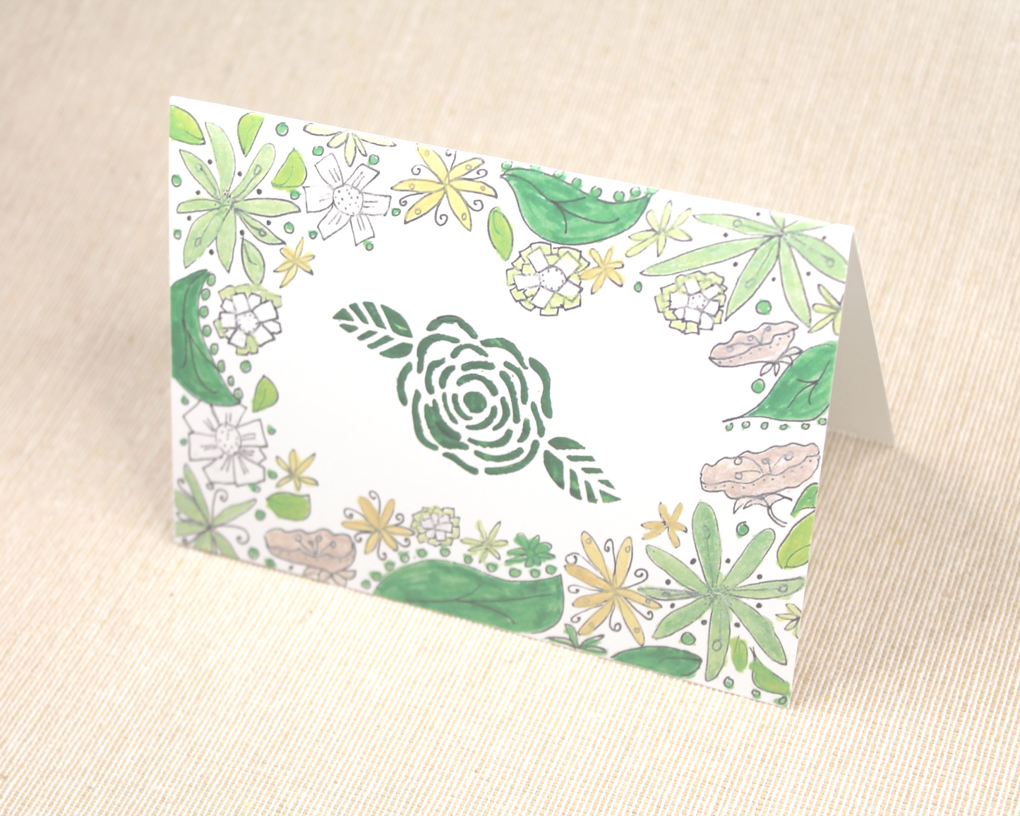 Green Carnation - Note Cards - 10 card pack