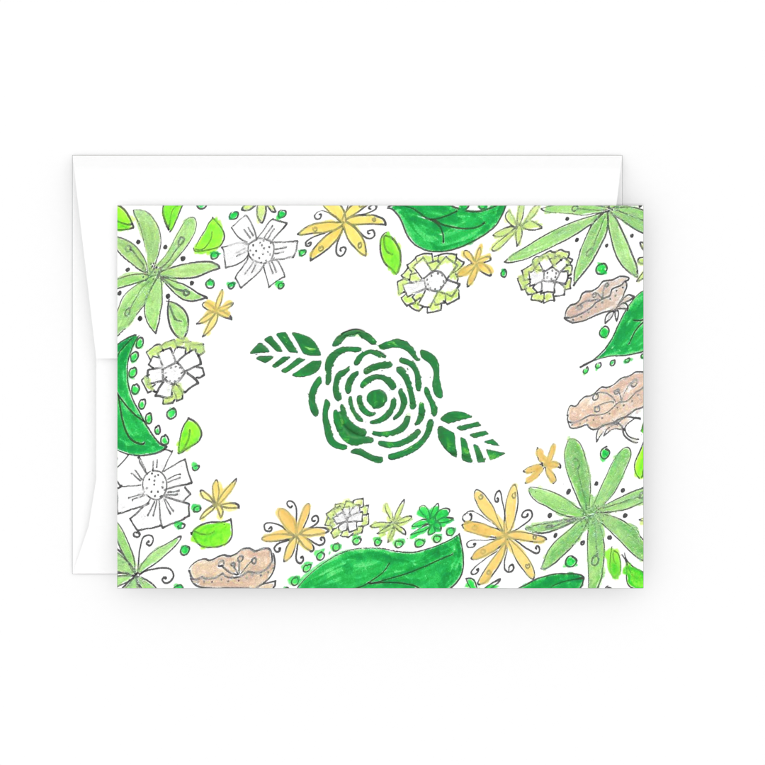 Green Carnation - Note Cards - 10 card pack