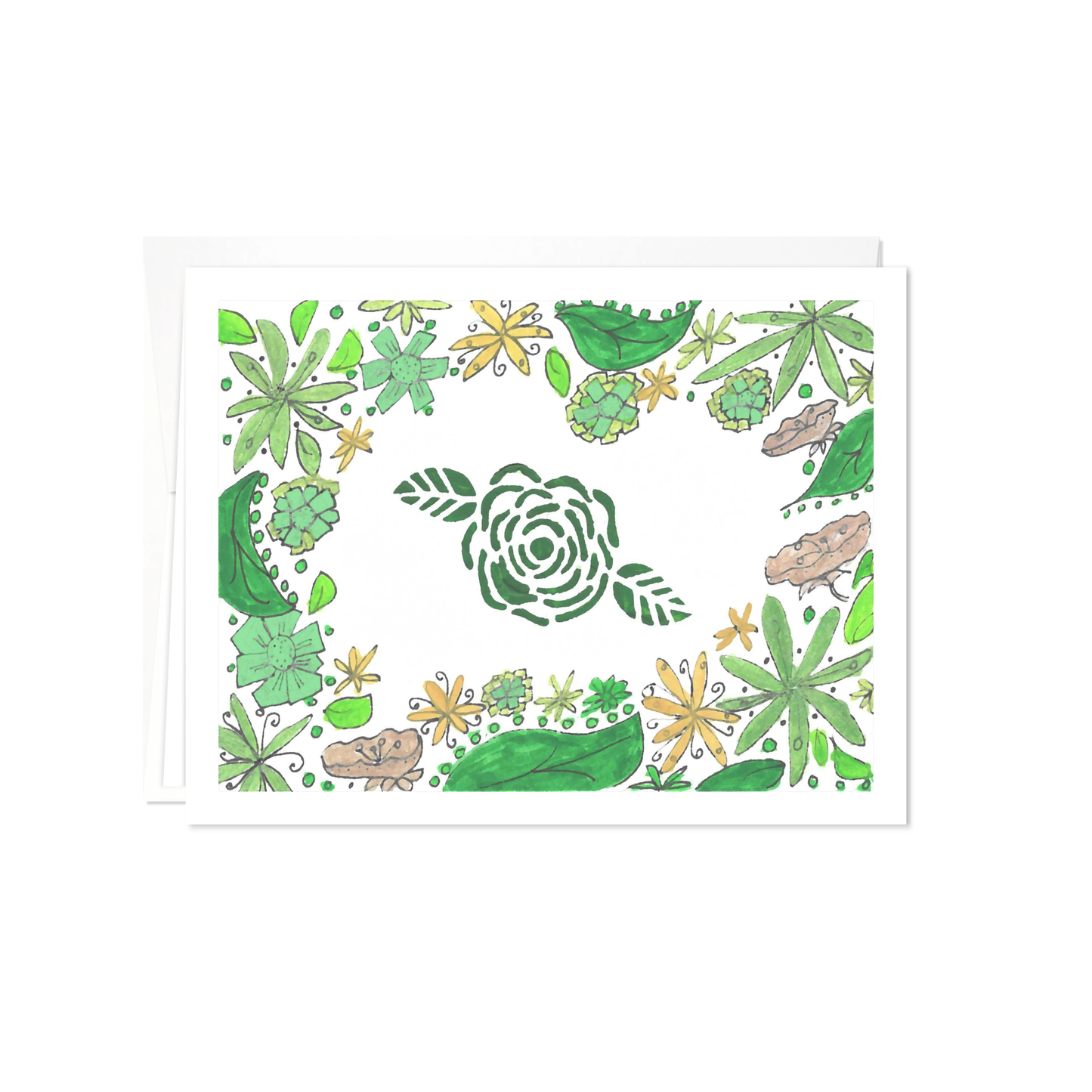 Green Carnation - Note Cards - 12 card pack