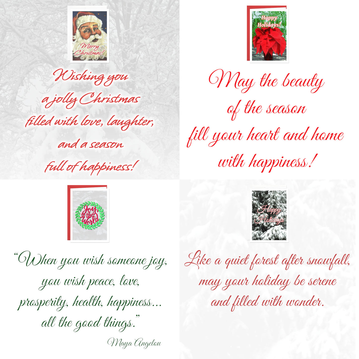 Holiday Cards Variety Pack - 12 Card Pack | for Family Members, Loved Ones, Friends, Someone Special, Acquaintances