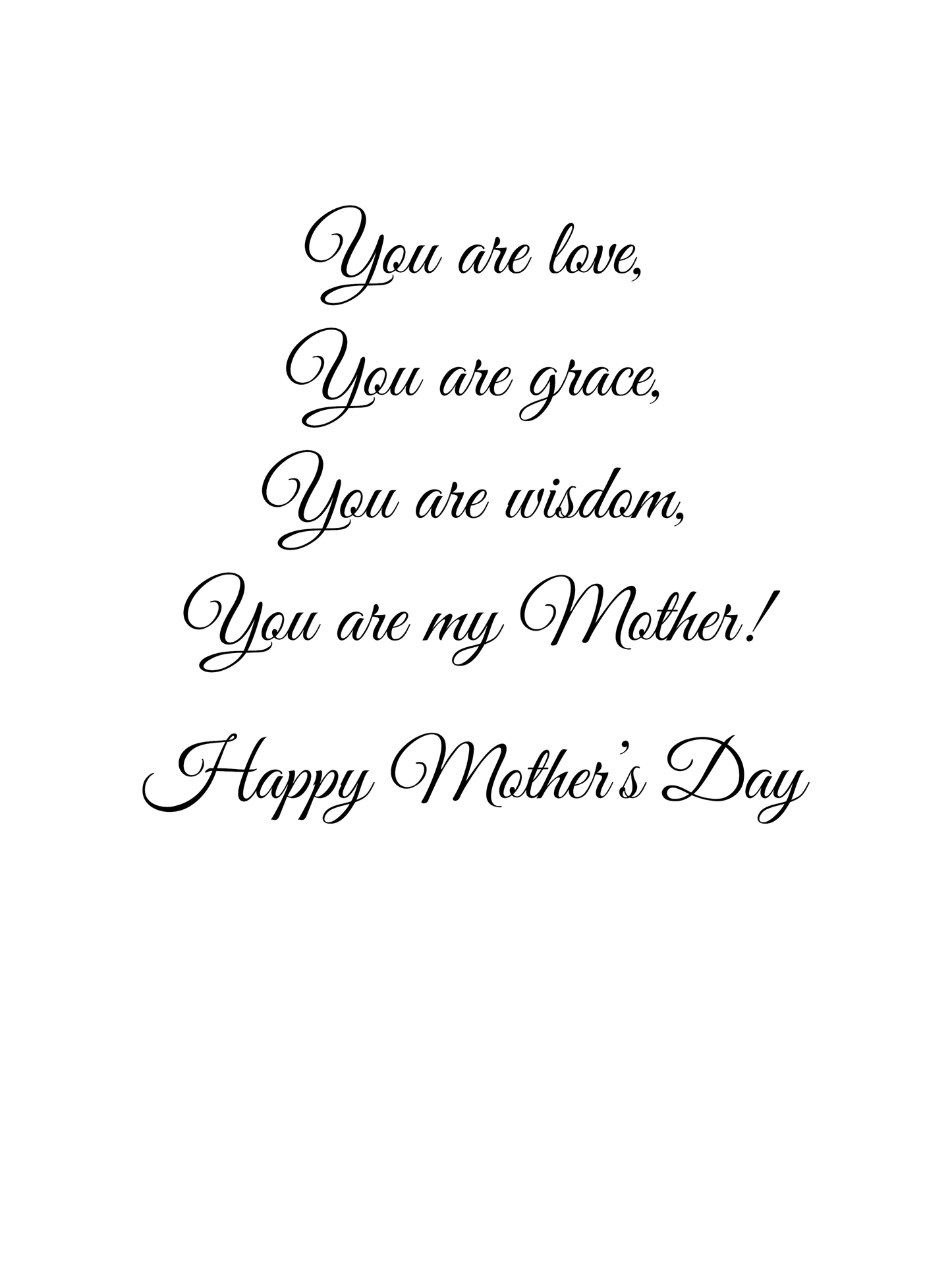 Pink Glass Rose - Mother's Day Card