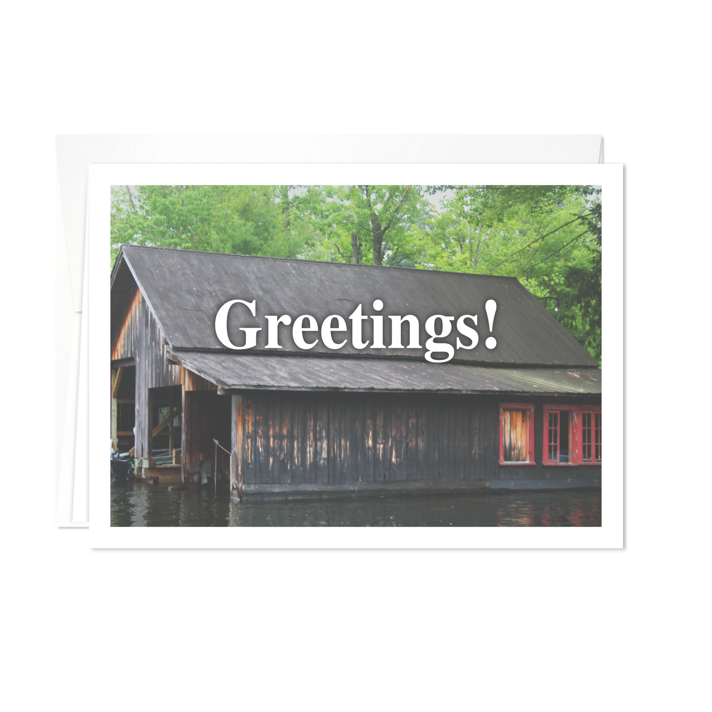 Greetings: Boathouse - Holiday Greeting Card - 12 Card Pack