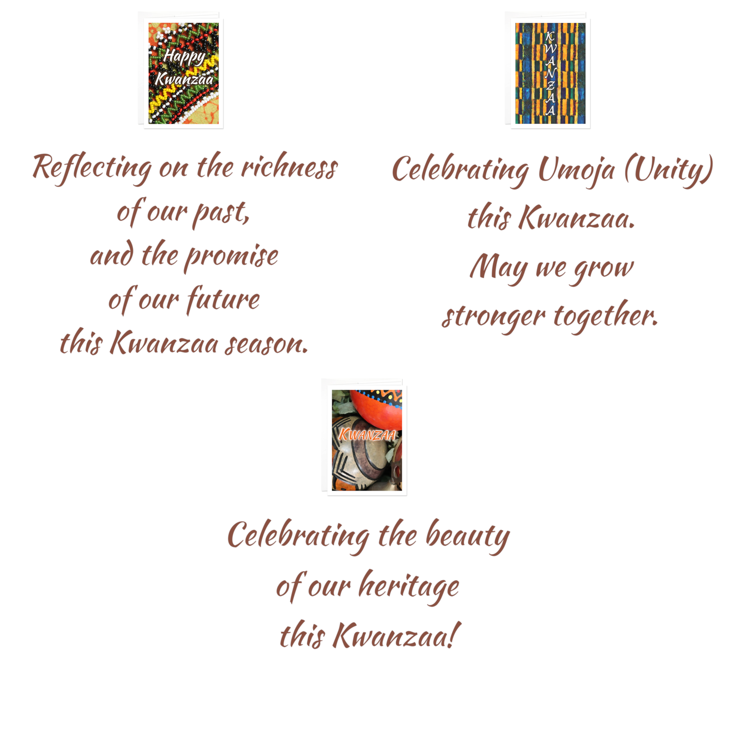 Kwanzaa Cards Variety Pack - 12 Card Pack | for Family Members, Loved Ones, Friends, Someone Special, Acquaintances