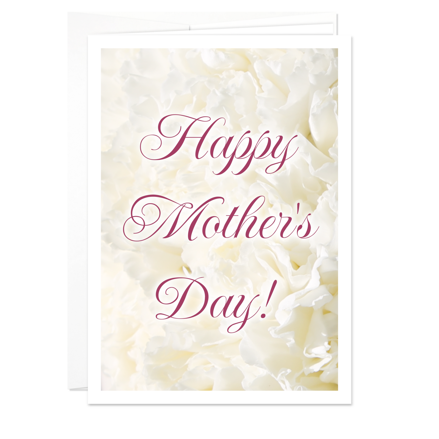 Mother's Day Card - White Rose Petals