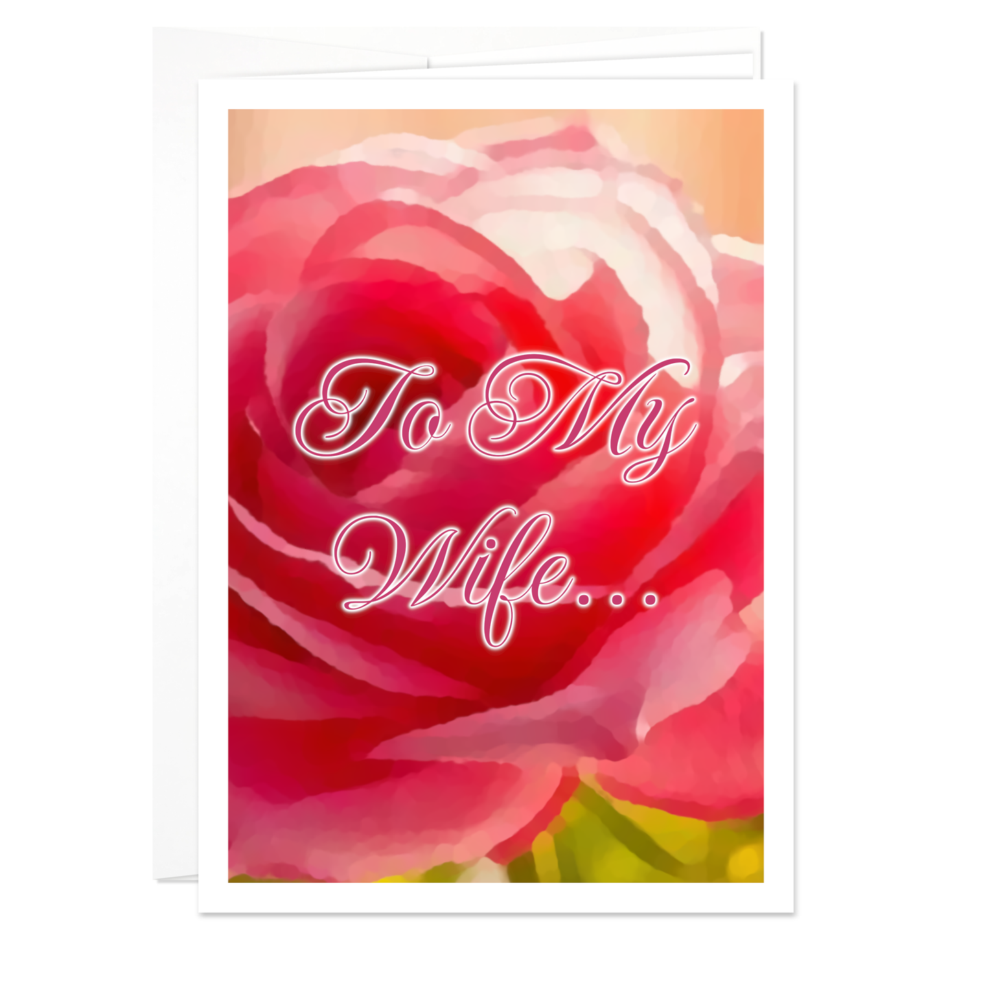 Mother's Day Card - Red-Pink Rose
