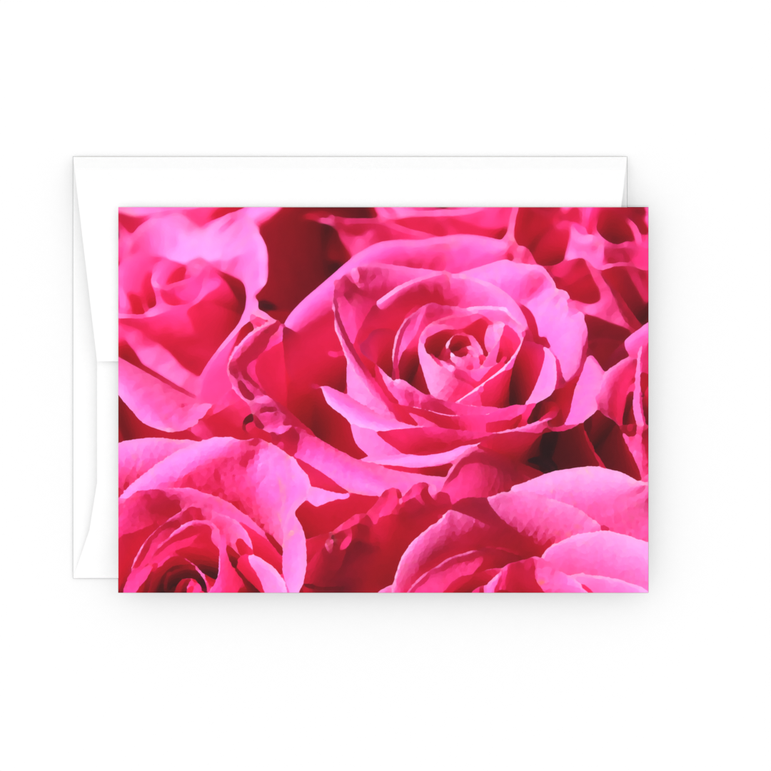 Zephirine Roses Pink - Note Cards - 10 card pack