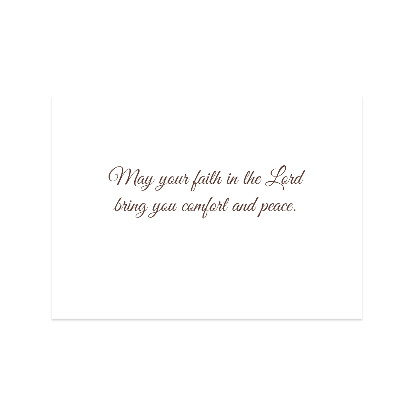 Sympathy Card - With Comfort & Peace