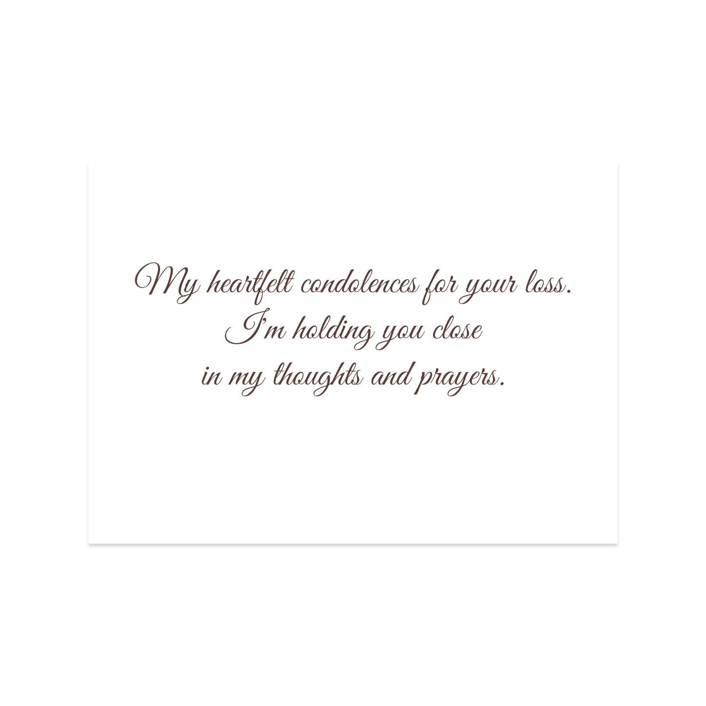 Sympathy Card - Condolences